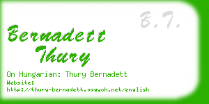 bernadett thury business card